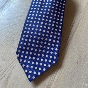 Drakes London Blue and Light Pink TIe